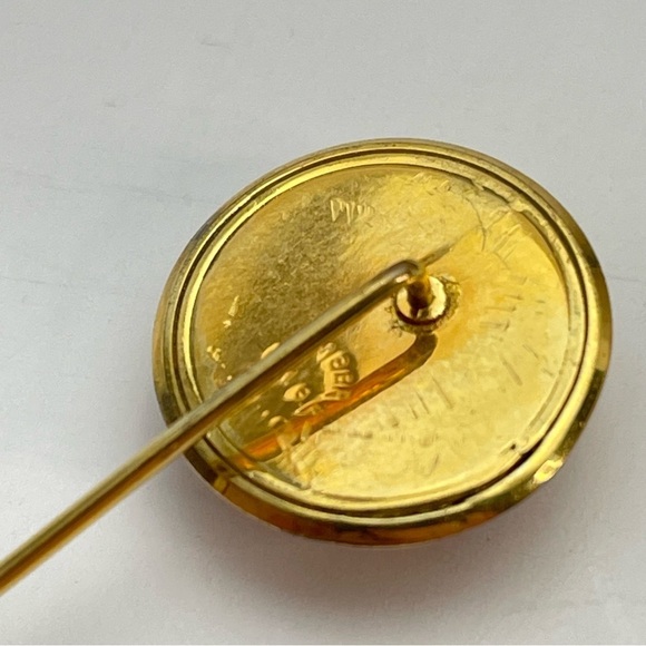 Vintage Amber Gold Filled Stick Pin - Picture 10 of 11